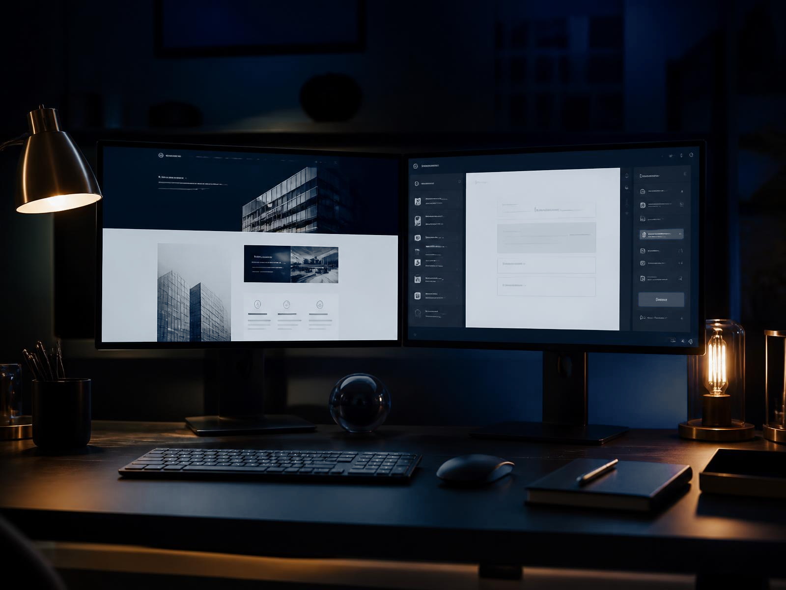 Designer building a conversion-focused web page and connected inquiry form
