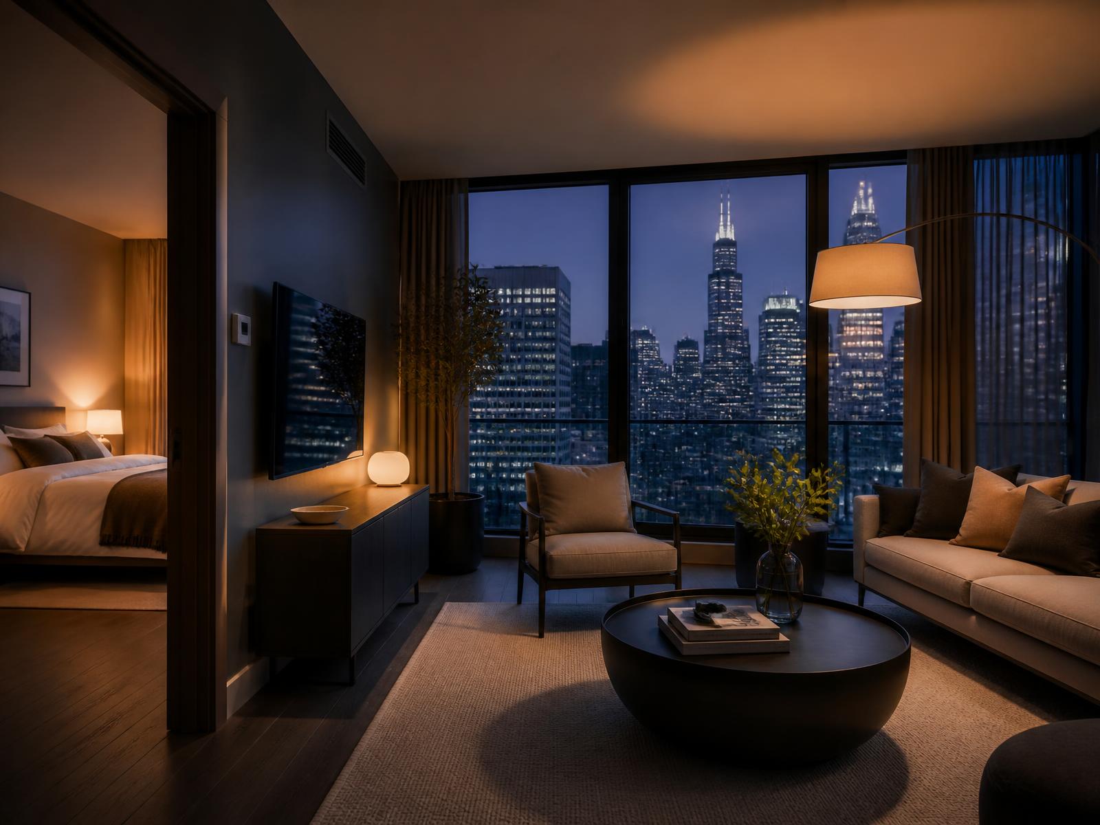 Modern short-term rental apartment prepared for guest arrival